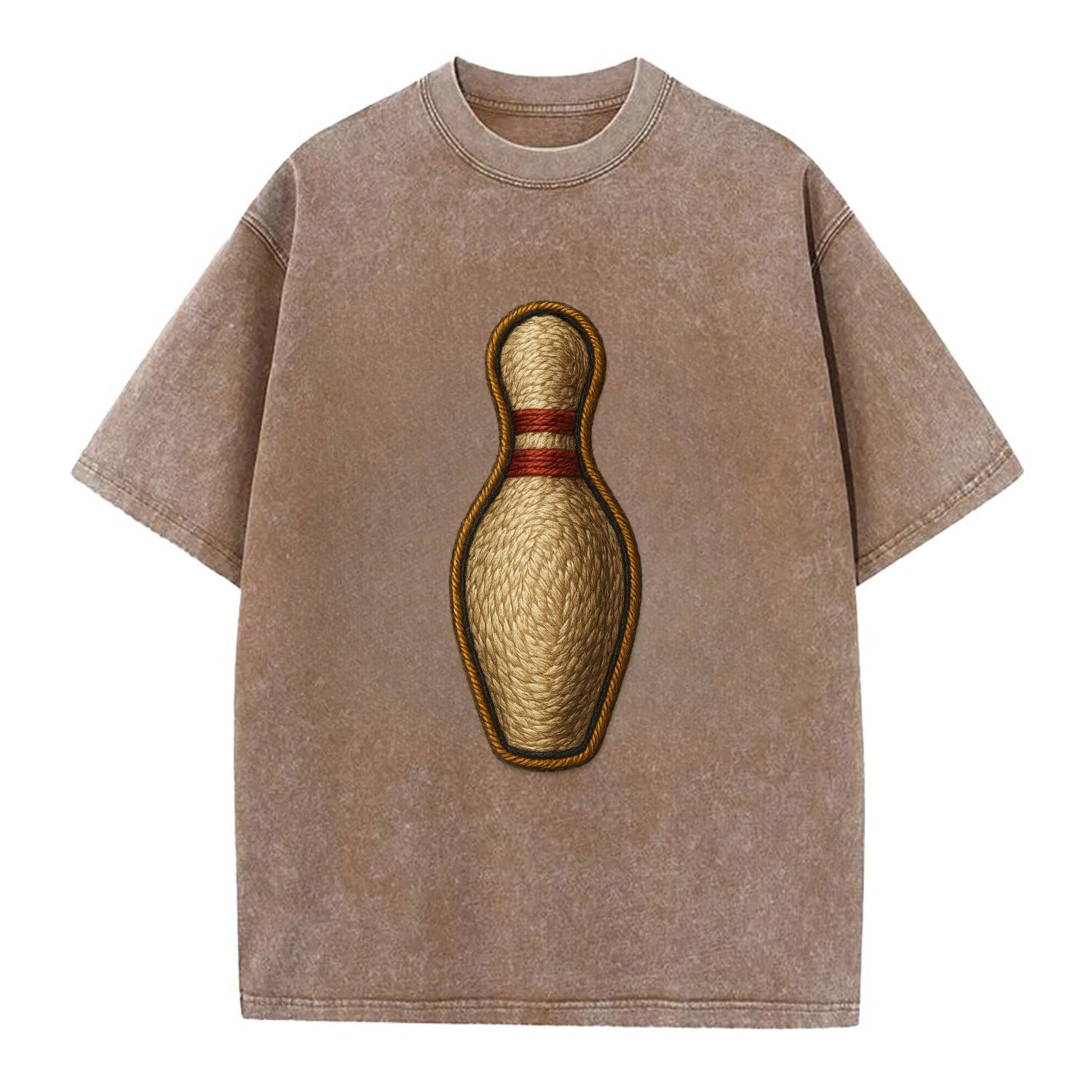 Bowling Pin  - Vintage T-shirt - Brown