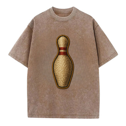 Bowling Pin  - Vintage T-shirt - Brown