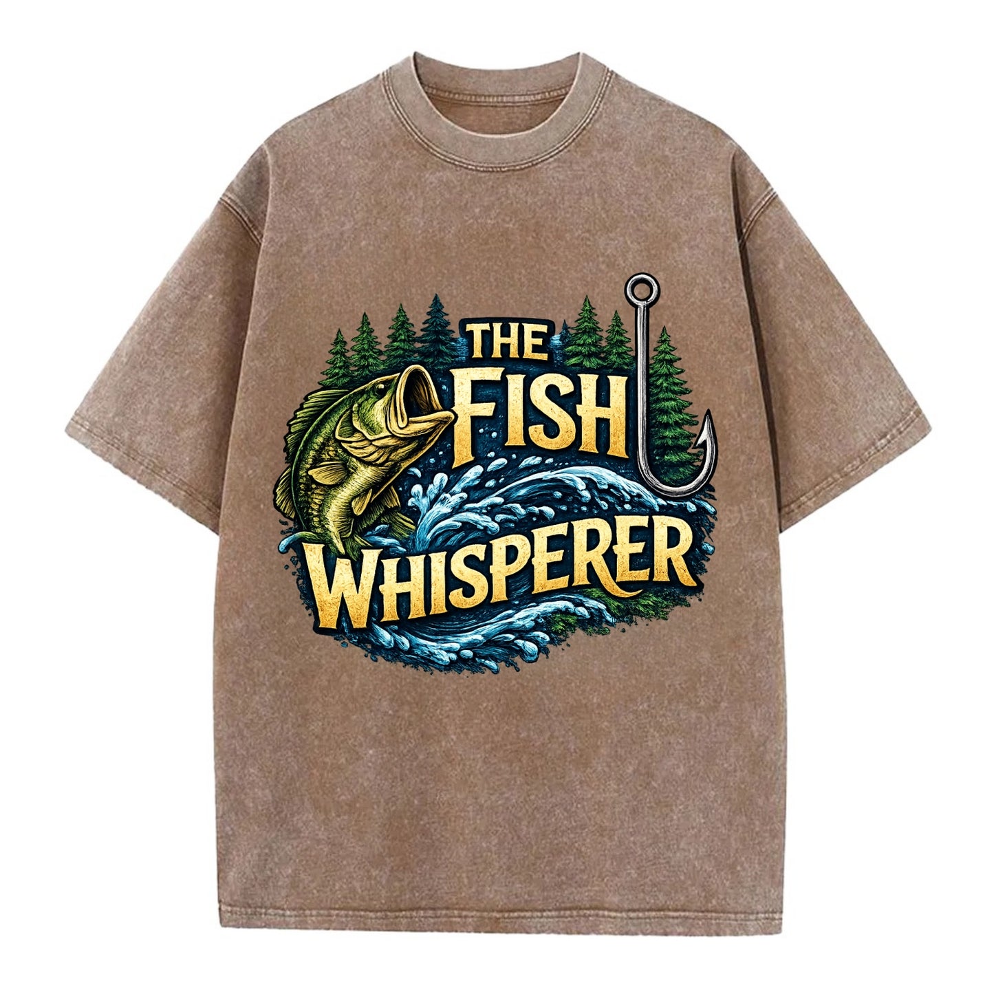 Fish Whisperer - Vintage T-shirt - Brown