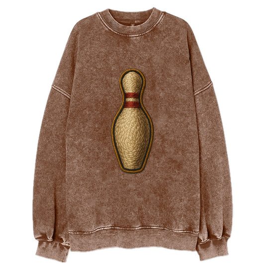 Bowling Pin  - Vintage Sweatshirt - Brown