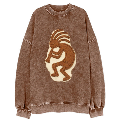 Kokopelli  - Vintage Sweatshirt - Brown