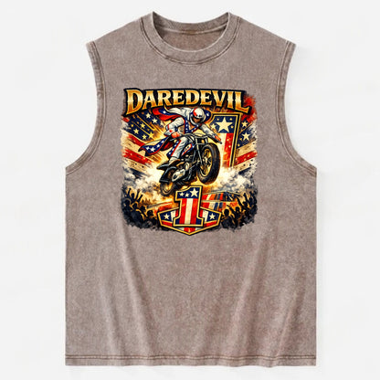 Daredevil Stunt Rider - Vintage Washed Tank - Brown