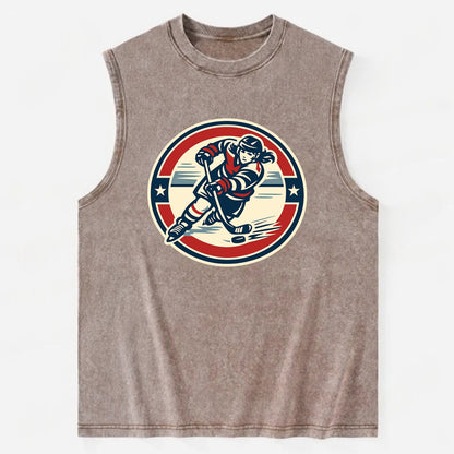 Fierce Ice Queen Emblem - Vintage Washed Tank - Brown