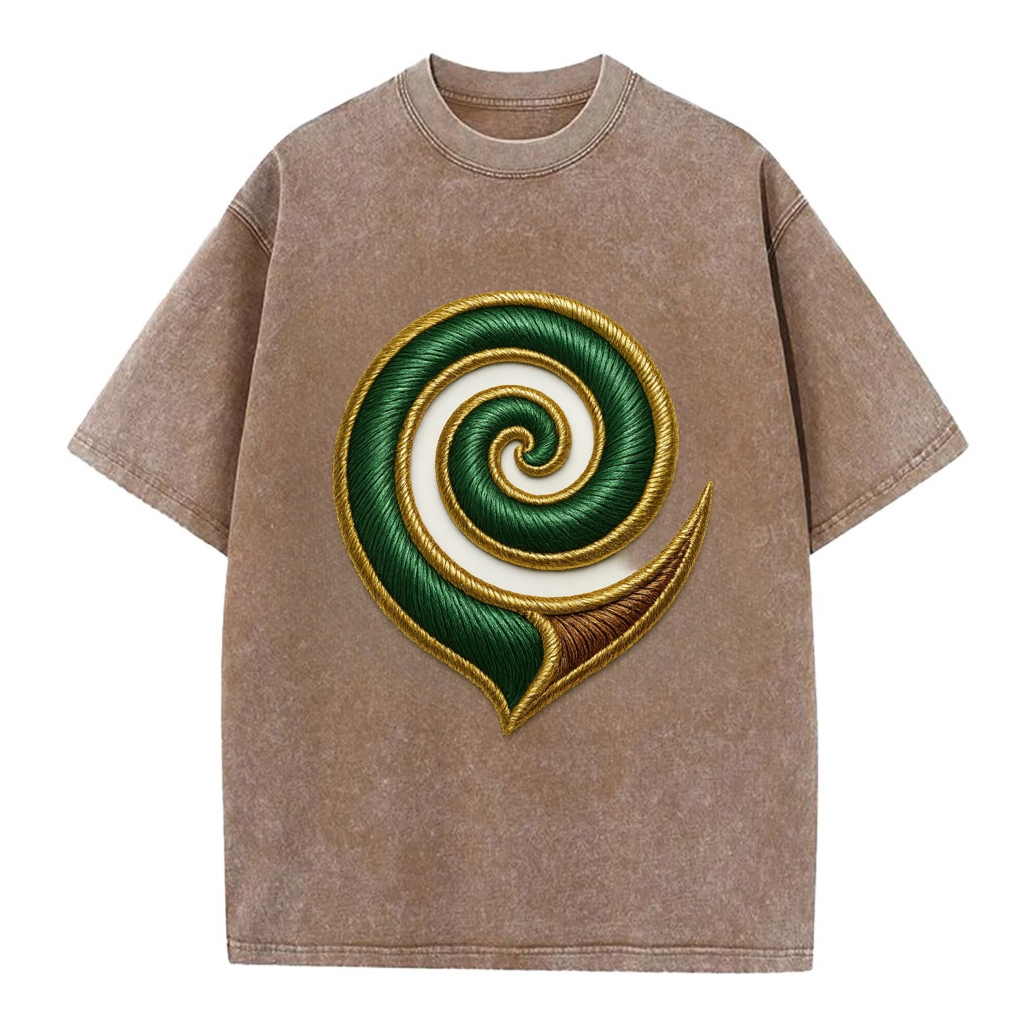 Maori Koru  - Vintage T-shirt - Brown