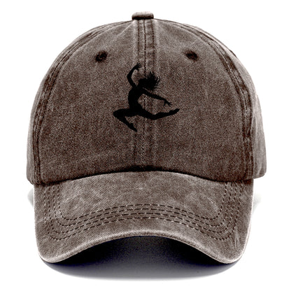 Contemporary dancer leap mid-air - Classic Cap - Brown