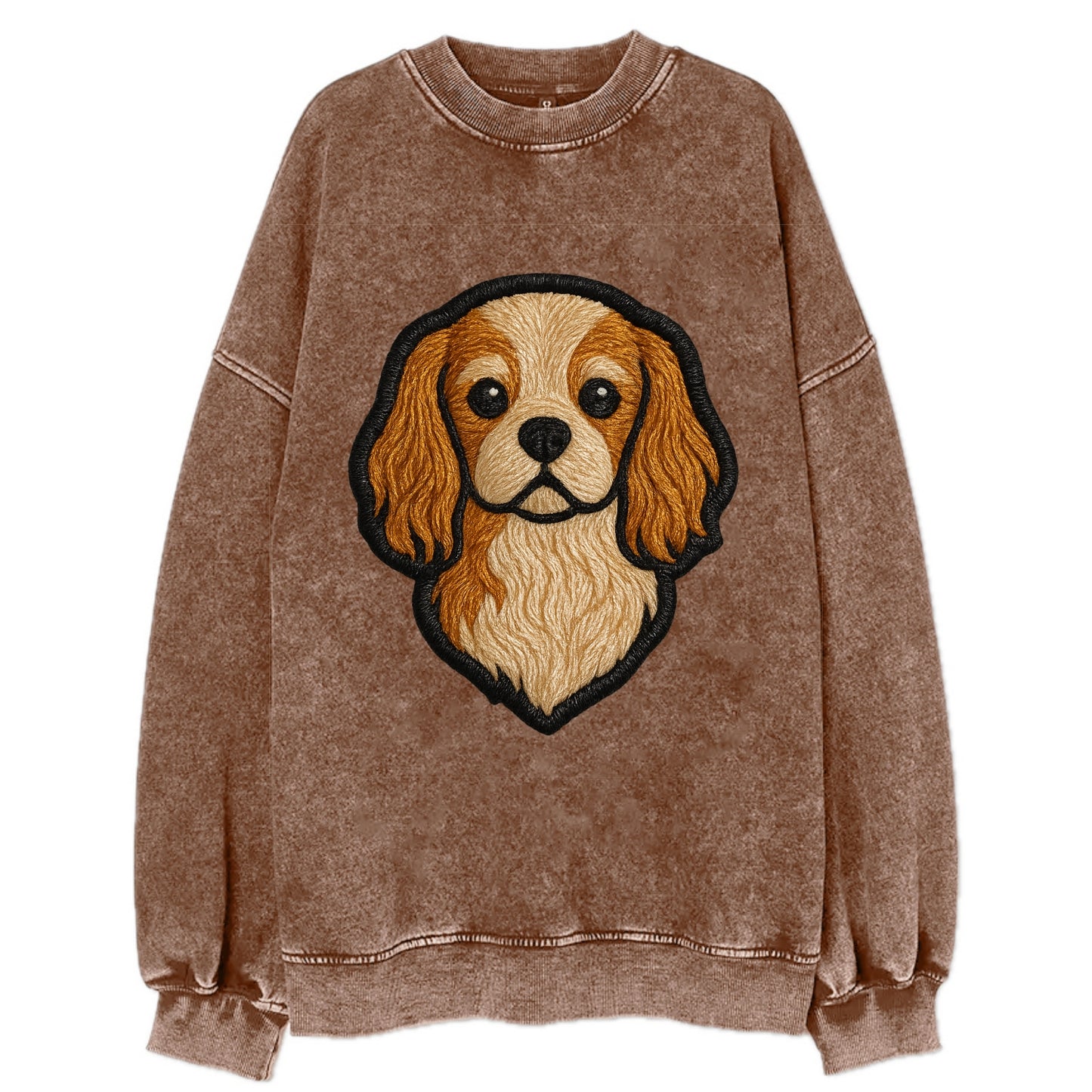 Cavalier King Charles Spaniel - Modern g - Vintage Sweatshirt - Brown