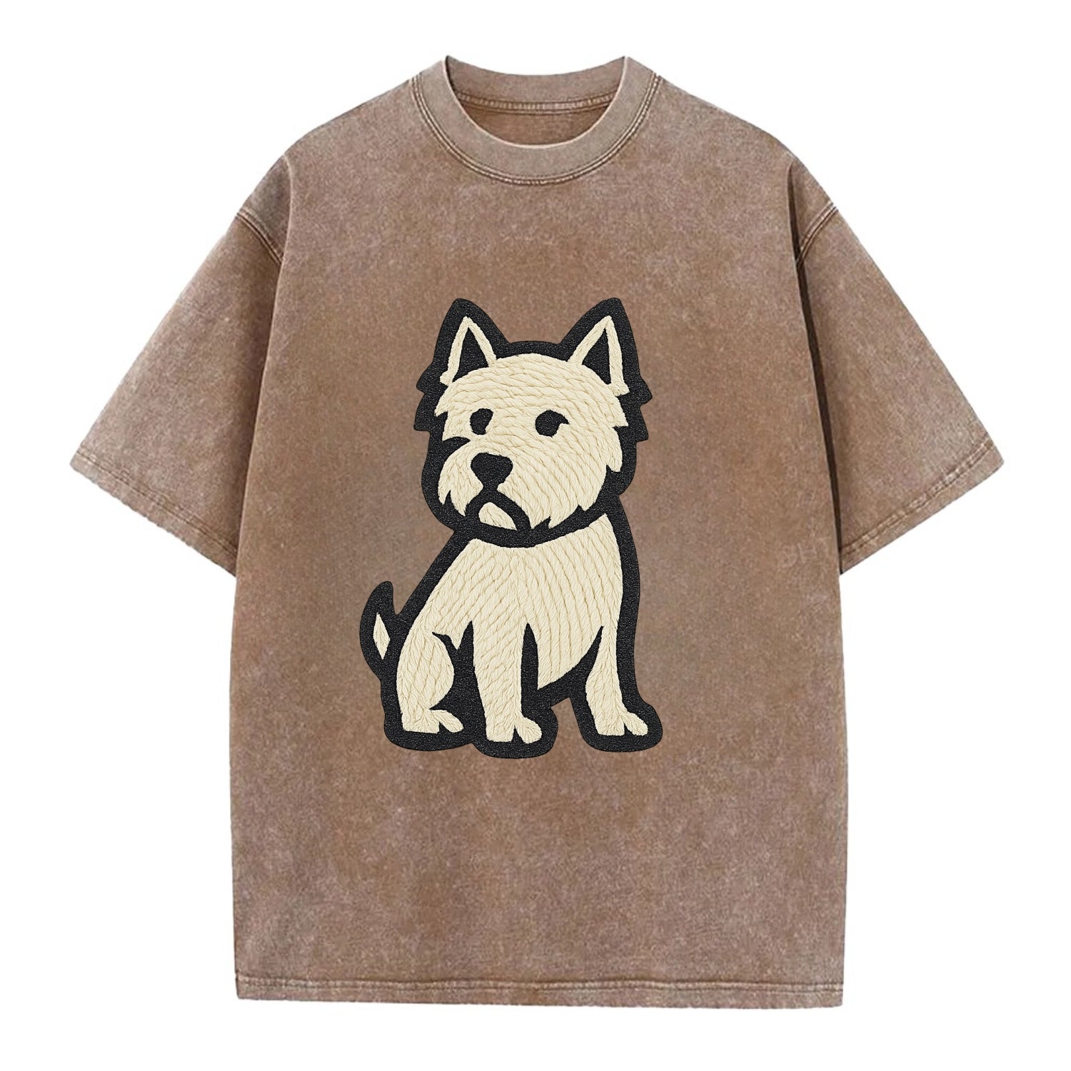 West Highland White Terrier - Alert stan Vintage T-shirt - Brown