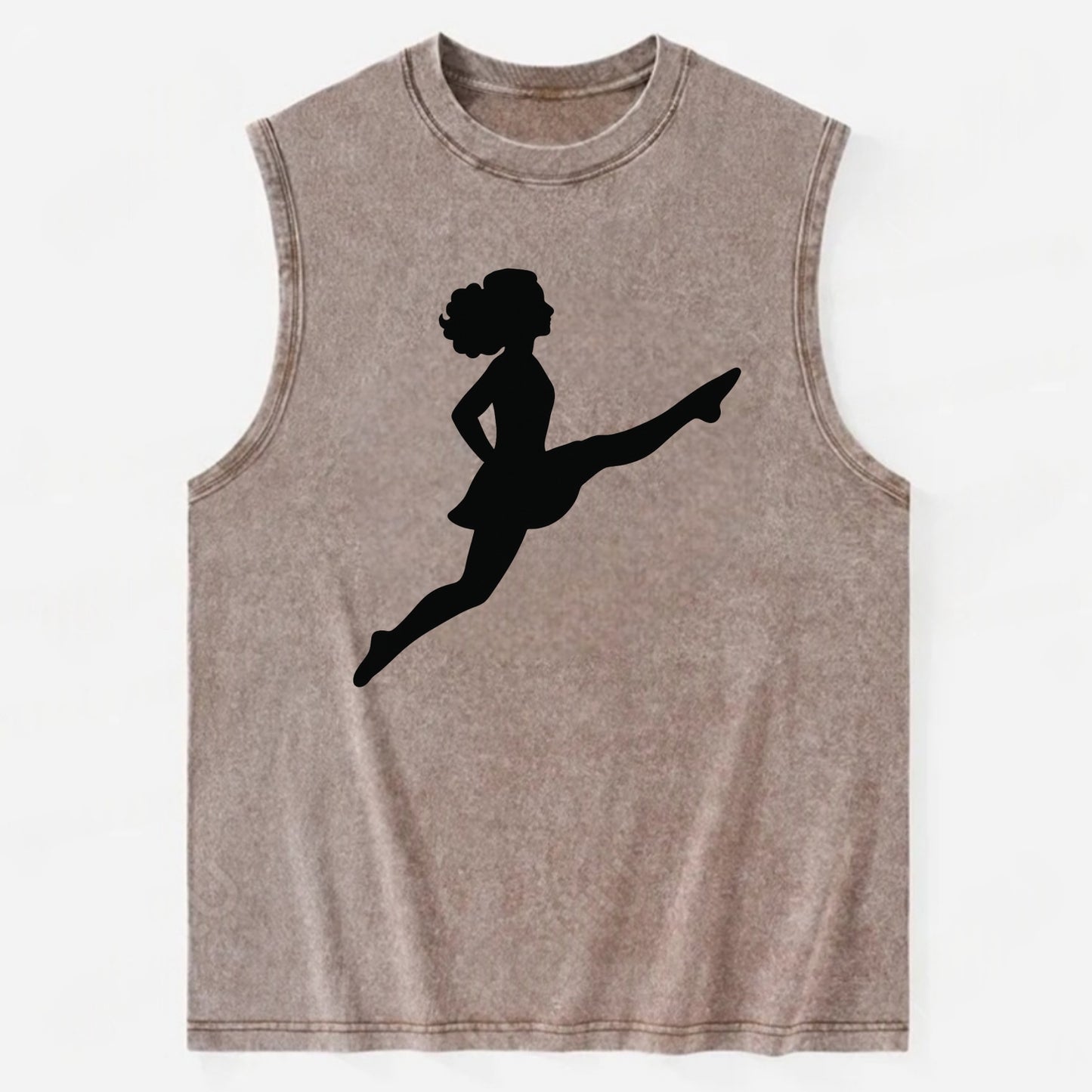 Irish step dancer Riverdance leap - Vintage Washed Tank - Brown