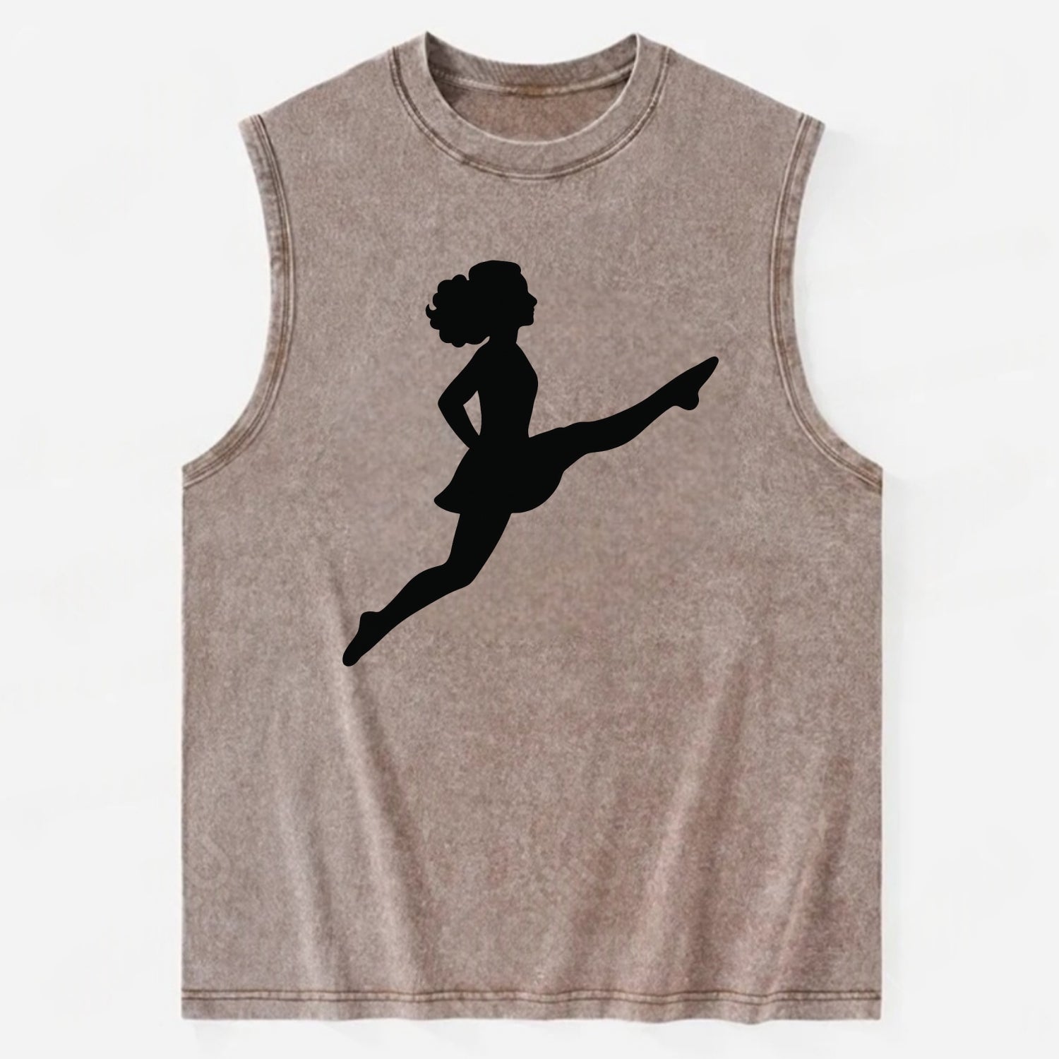 Irish step dancer Riverdance leap - Vintage Washed Tank - Brown