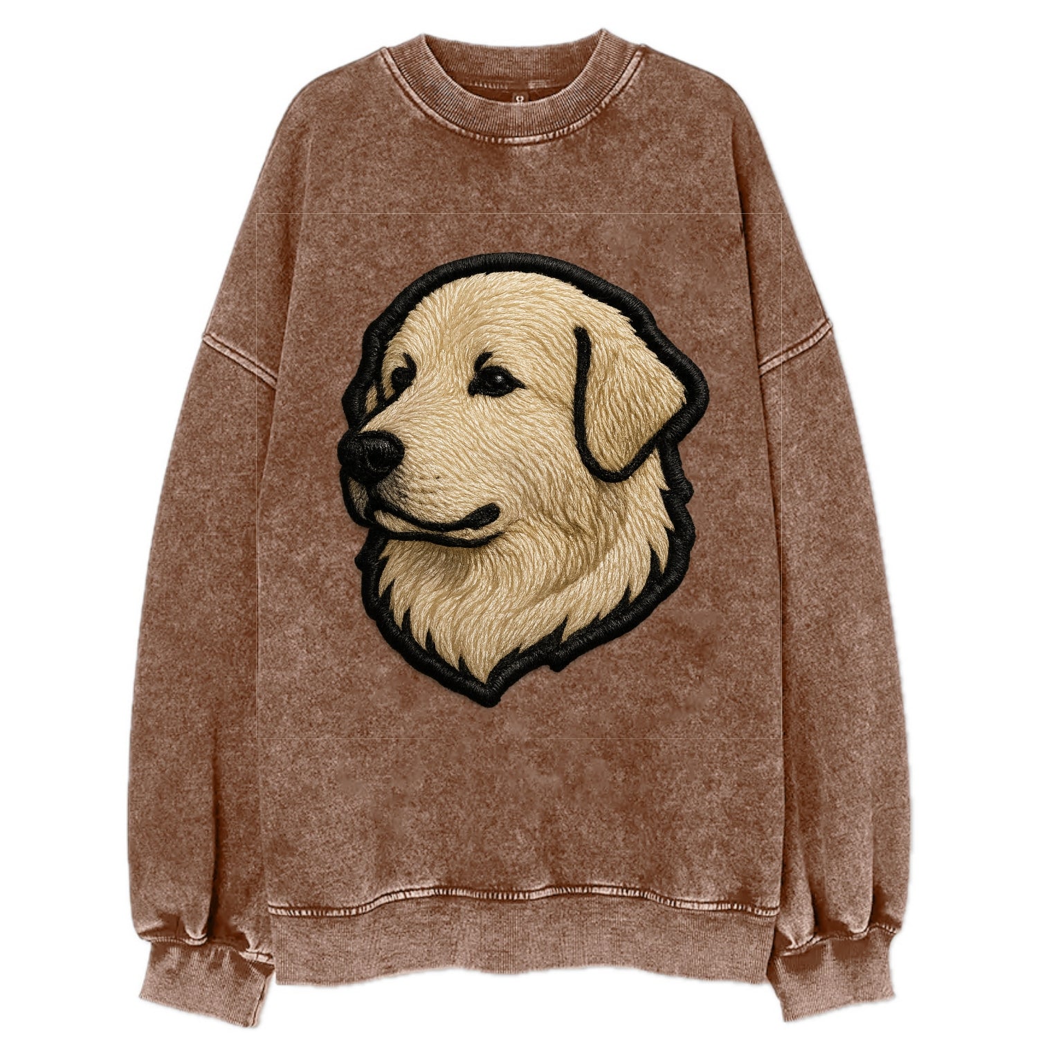 Great Pyrenees - Trendy fluffy giant des - Vintage Sweatshirt - Brown