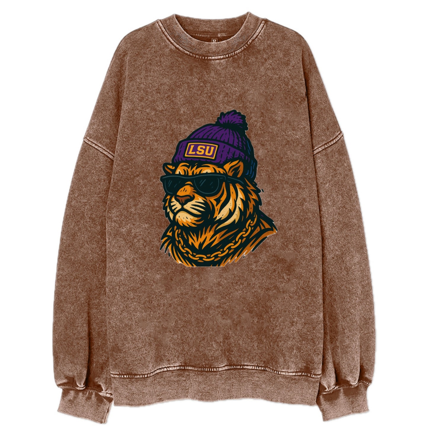 LSU Mike Tiger - Vintage Sweatshirt - Brown