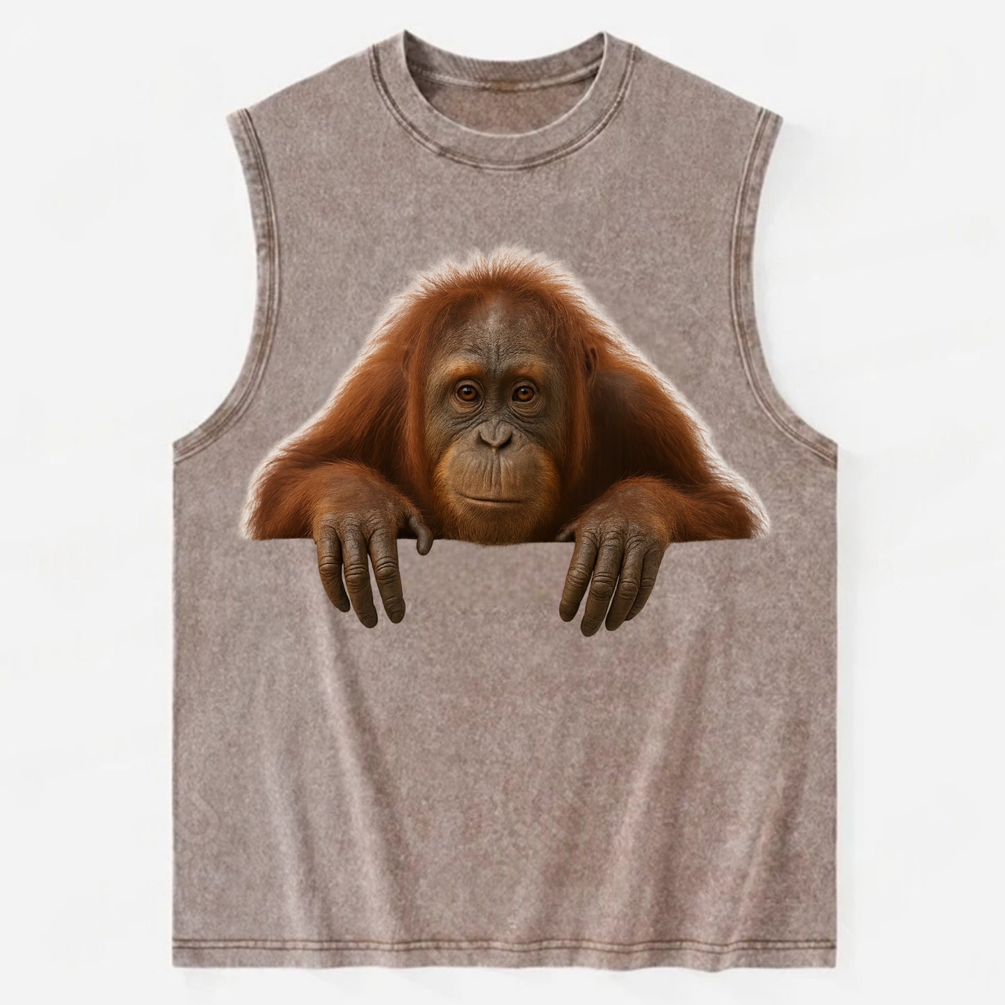 Orangutan  - Vintage Washed Tank - Brown