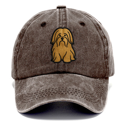 Lhasa Apso - Trendy long-haired design w - Classic Cap - Brown