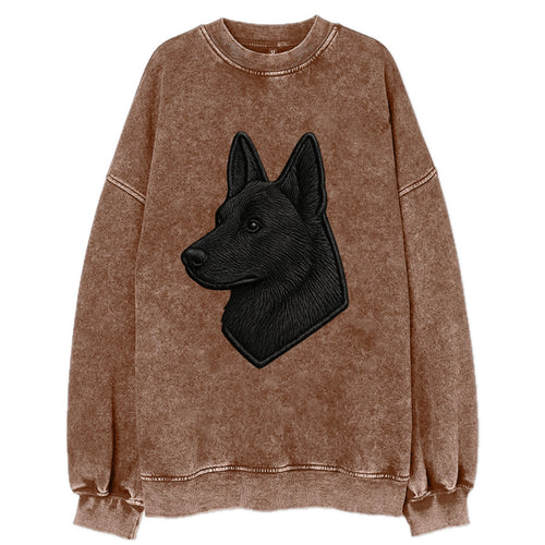 Belgian Sheepdog - Modern black shepherd - Vintage Sweatshirt