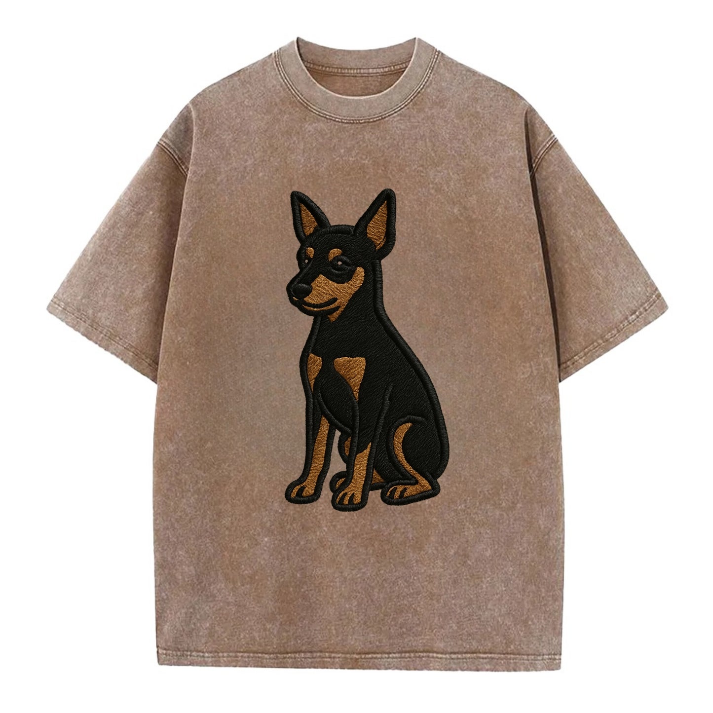 Miniature Pinscher - Black and tan sitti Vintage T-shirt - Brown