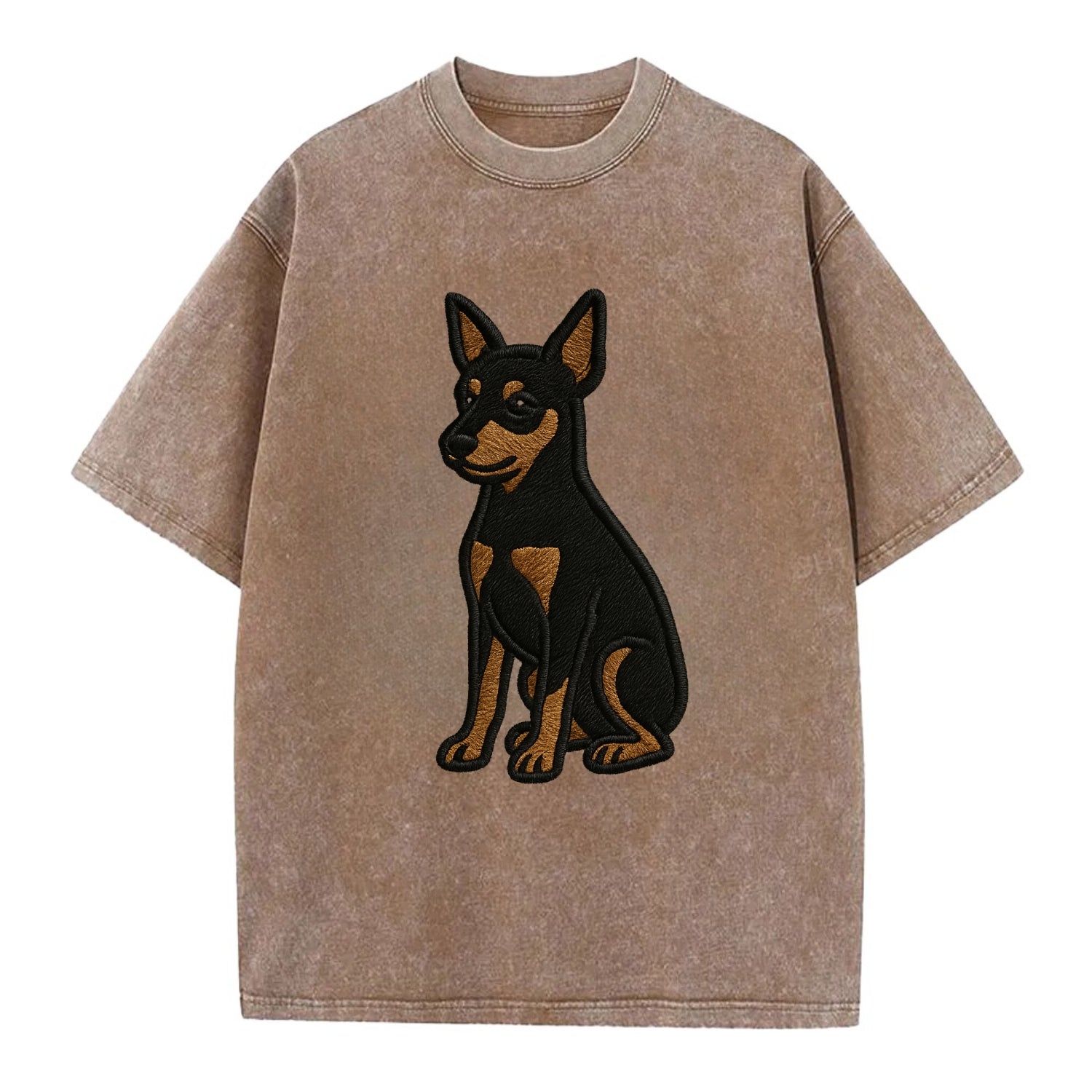 Miniature Pinscher - Black and tan sitti Vintage T-shirt - Brown