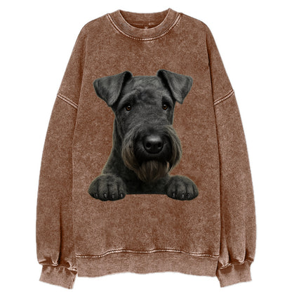 Kerry Blue Terrier  - Vintage Sweatshirt - Brown