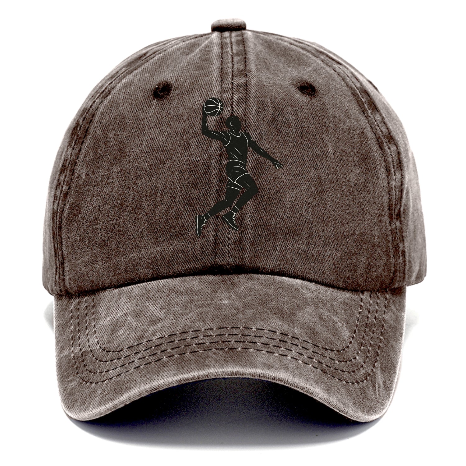 Basketball player dunking silhouette - Classic Cap - Brown
