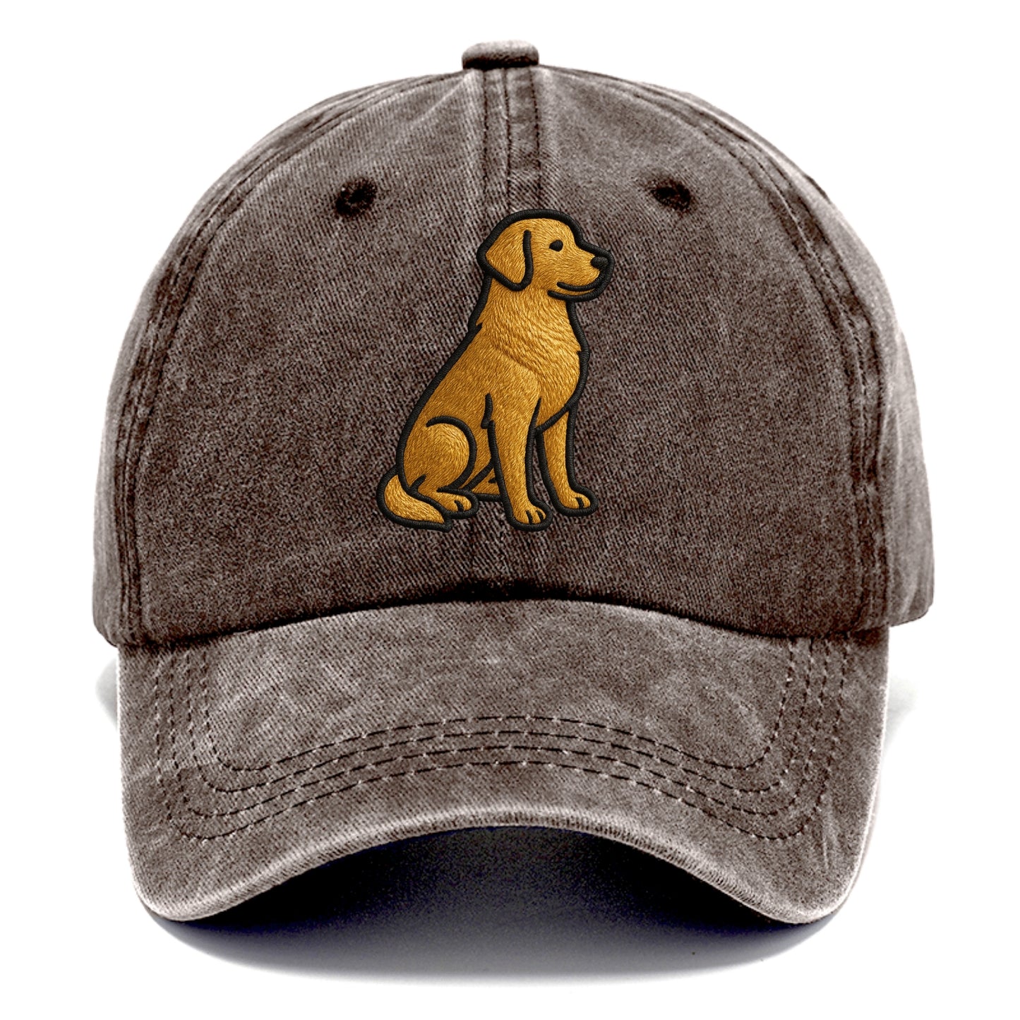Golden Retriever - Contemporary geometri - Classic Cap - Brown