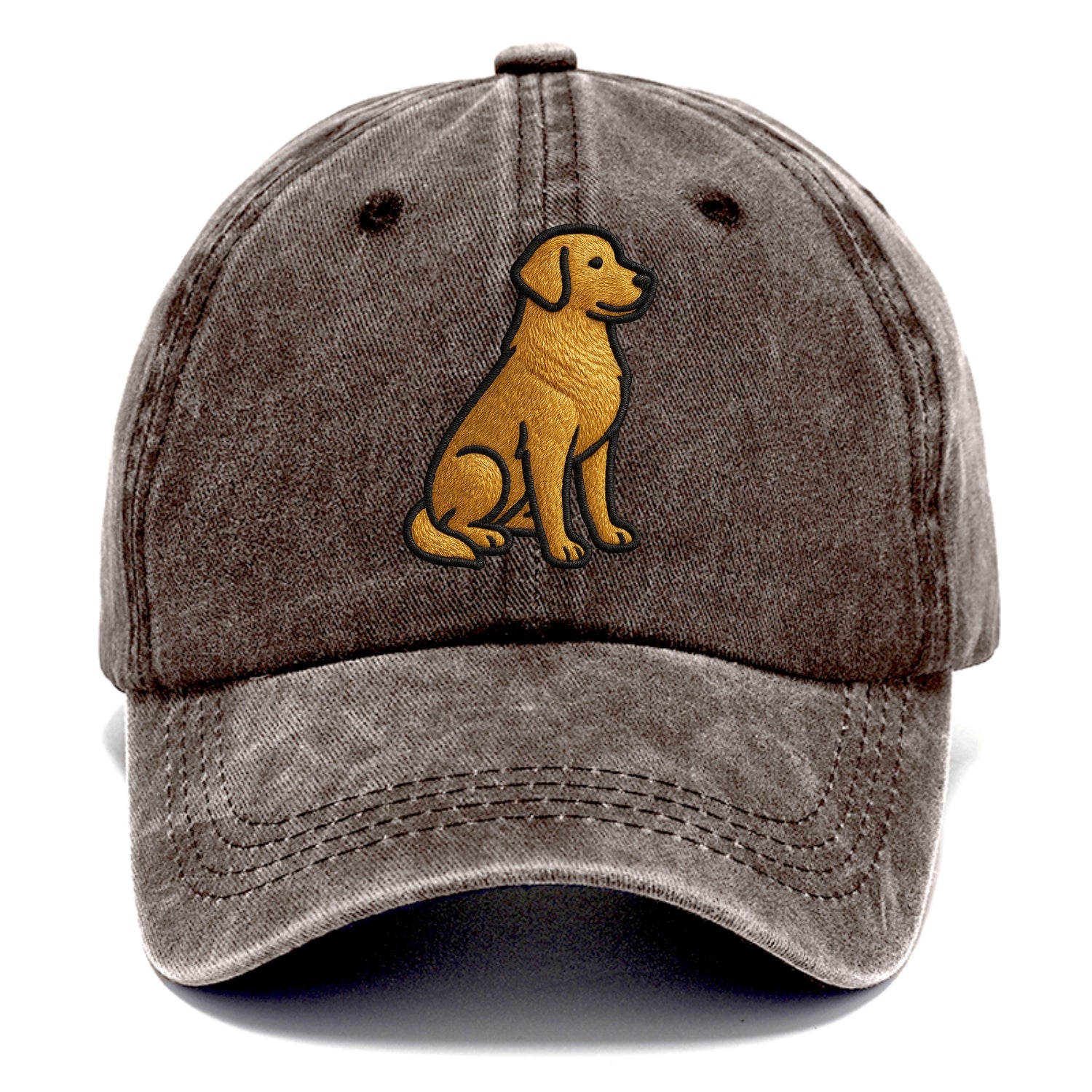 Golden Retriever - Contemporary geometri - Classic Cap - Brown
