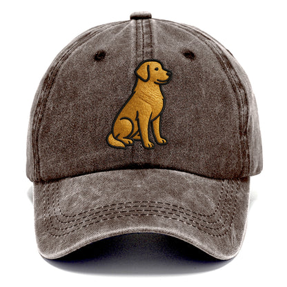 Golden Retriever - Contemporary geometri - Classic Cap - Brown