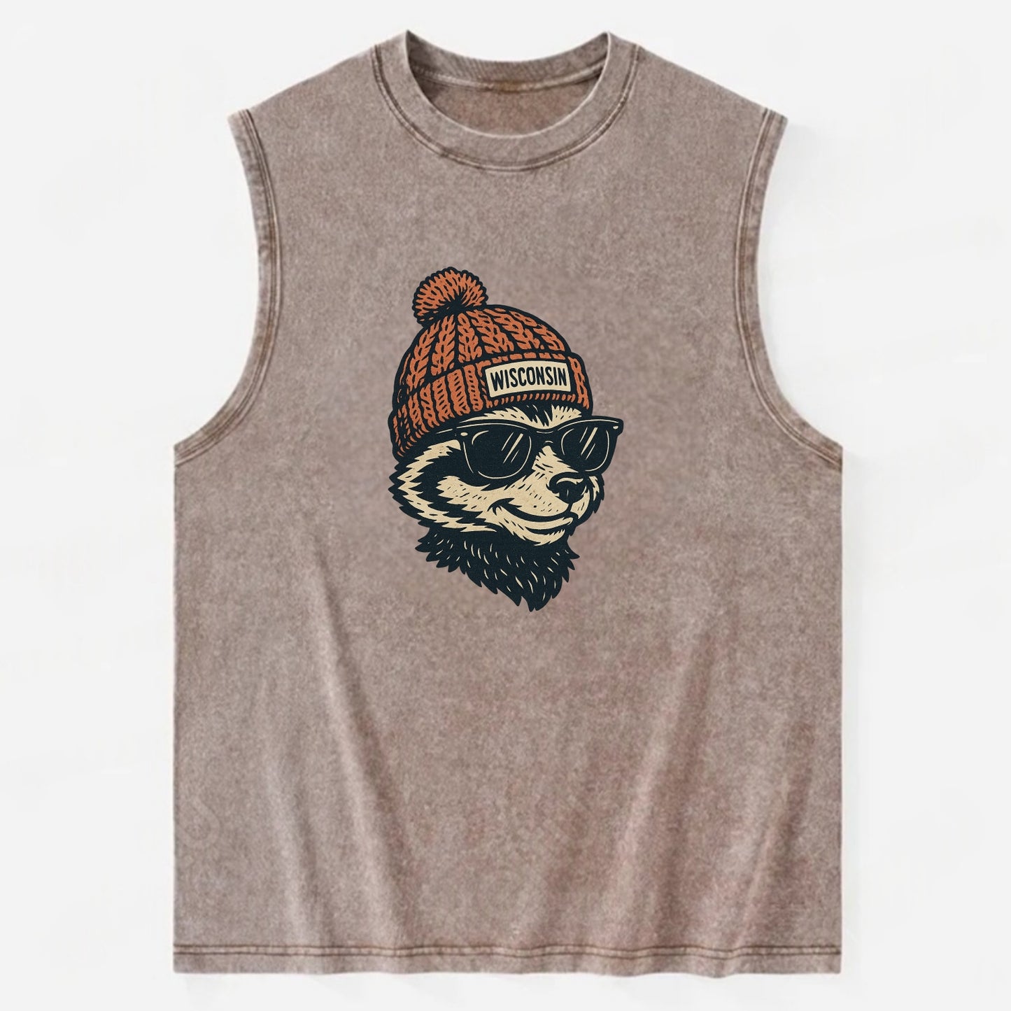 Madison Badge - Vintage Washed Tank - Brown