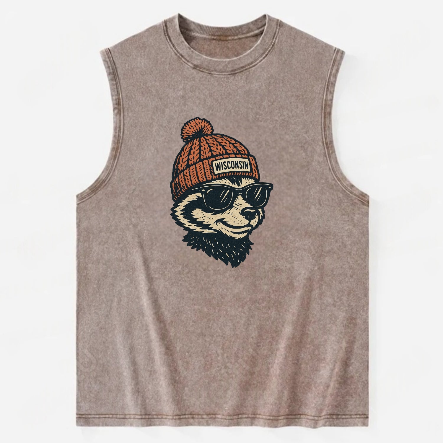 Madison Badge - Vintage Washed Tank - Brown