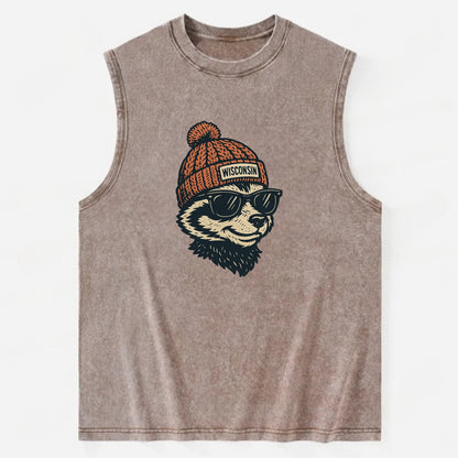 Madison Badge - Vintage Washed Tank - Brown