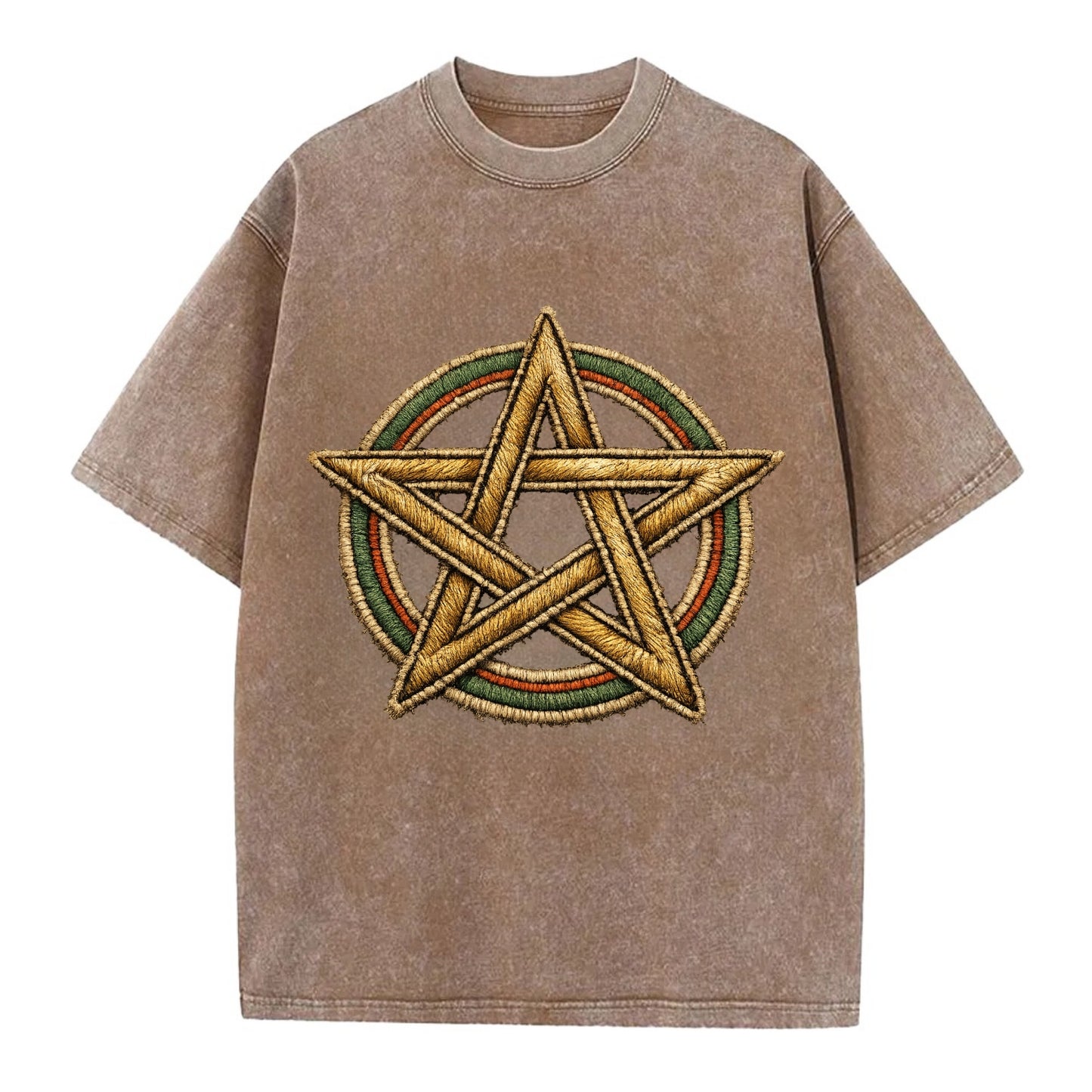 Pentacle Knot - Vintage T-shirt - Brown