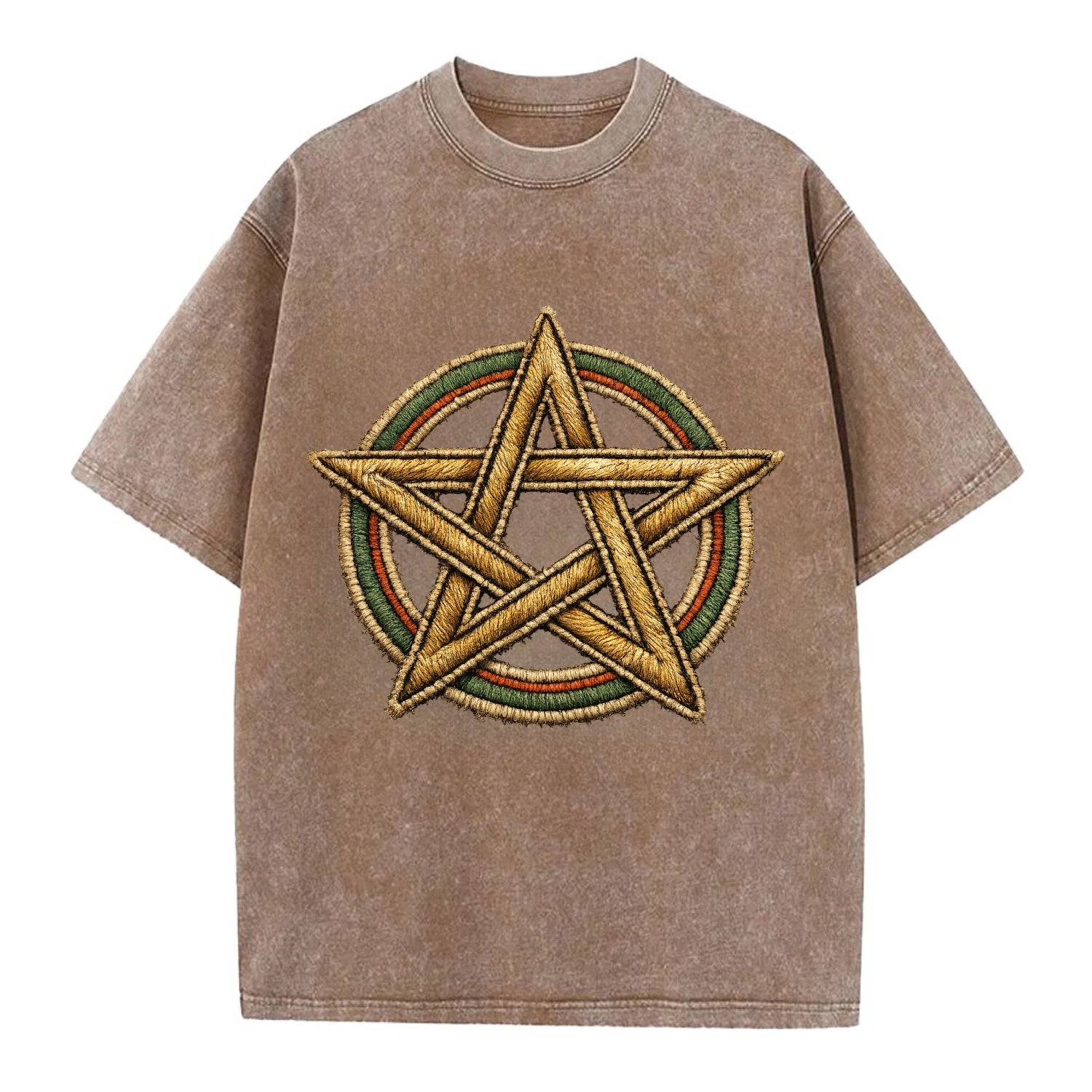 Pentacle Knot - Vintage T-shirt - Brown
