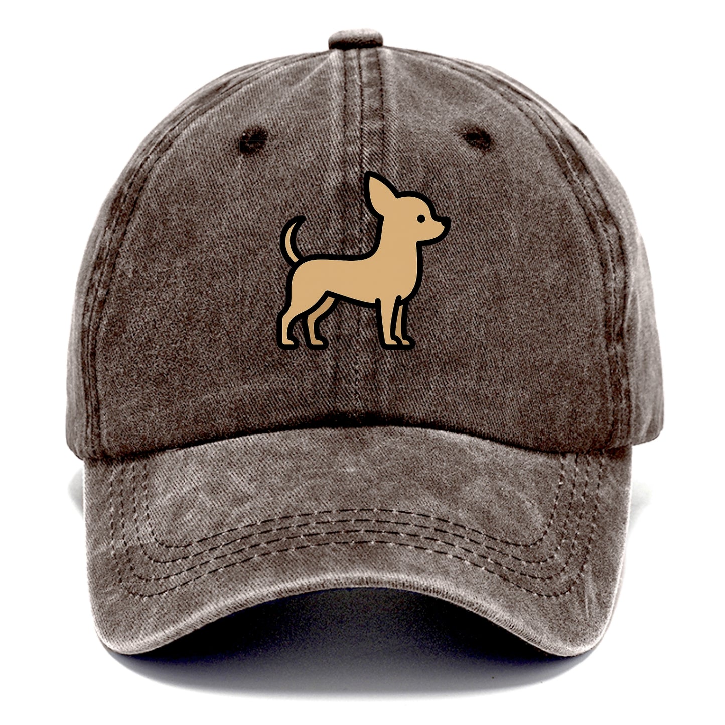 Chihuahua - Tan smooth coat flat side profile - Classic Cap - Brown