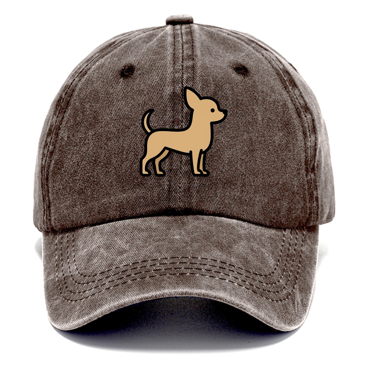 Chihuahua - Tan smooth coat flat side profile - Classic Cap - Brown