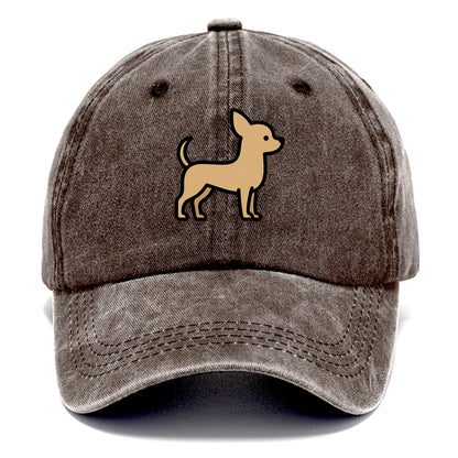Chihuahua - Tan smooth coat flat side profile - Classic Cap - Brown