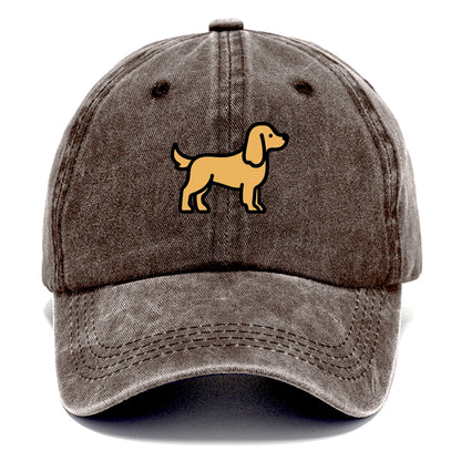 Cocker Spaniel - Golden colored flat side profile - Classic Cap - Brown