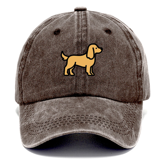 Cocker Spaniel - Golden colored flat side profile - Classic Cap - Brown