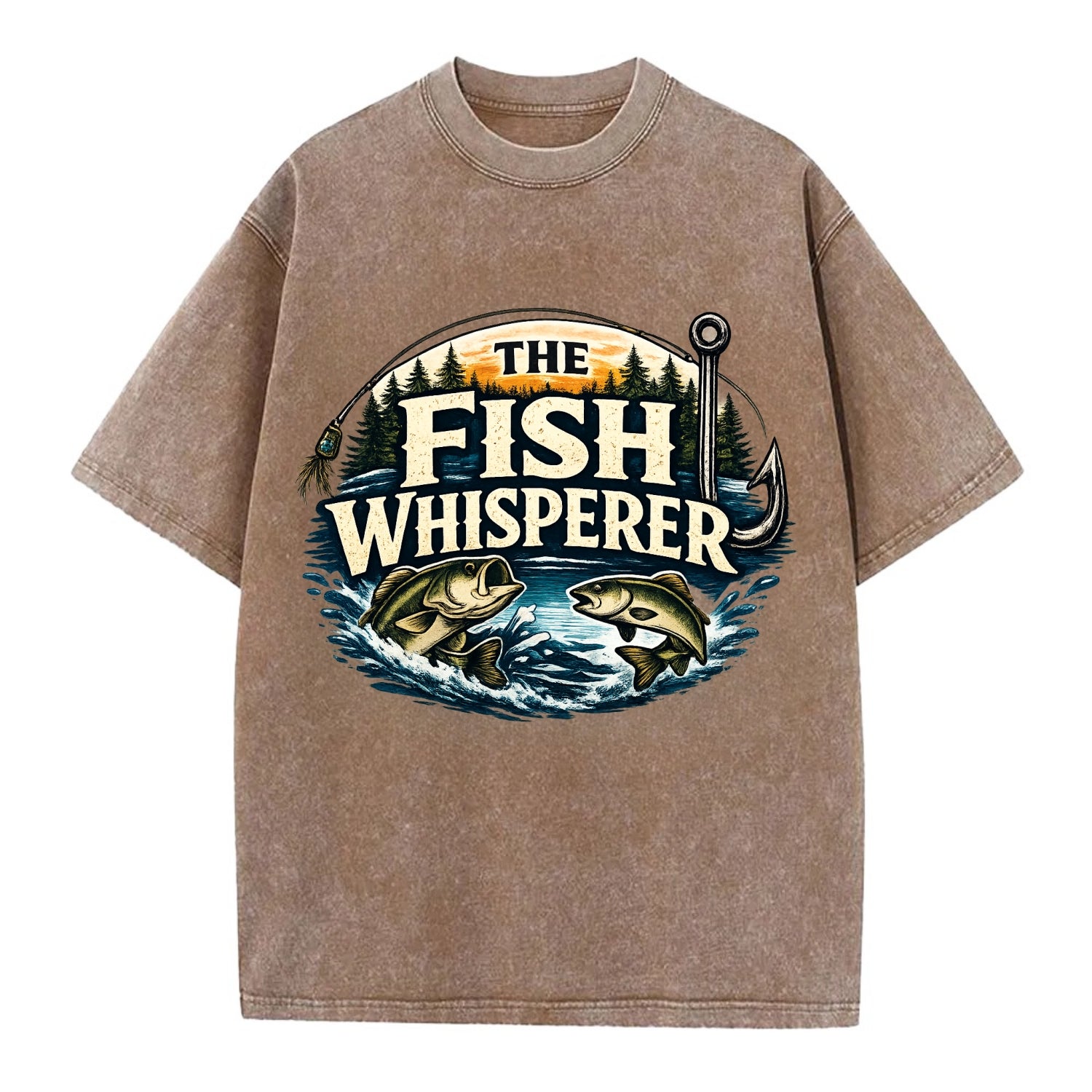 The Fish Whisperer - Vintage T-shirt - Brown