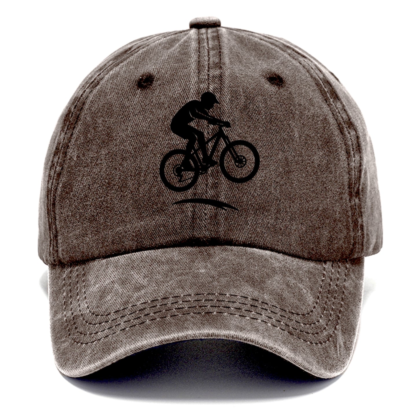 Mountain biker catching air - Classic Cap - Brown