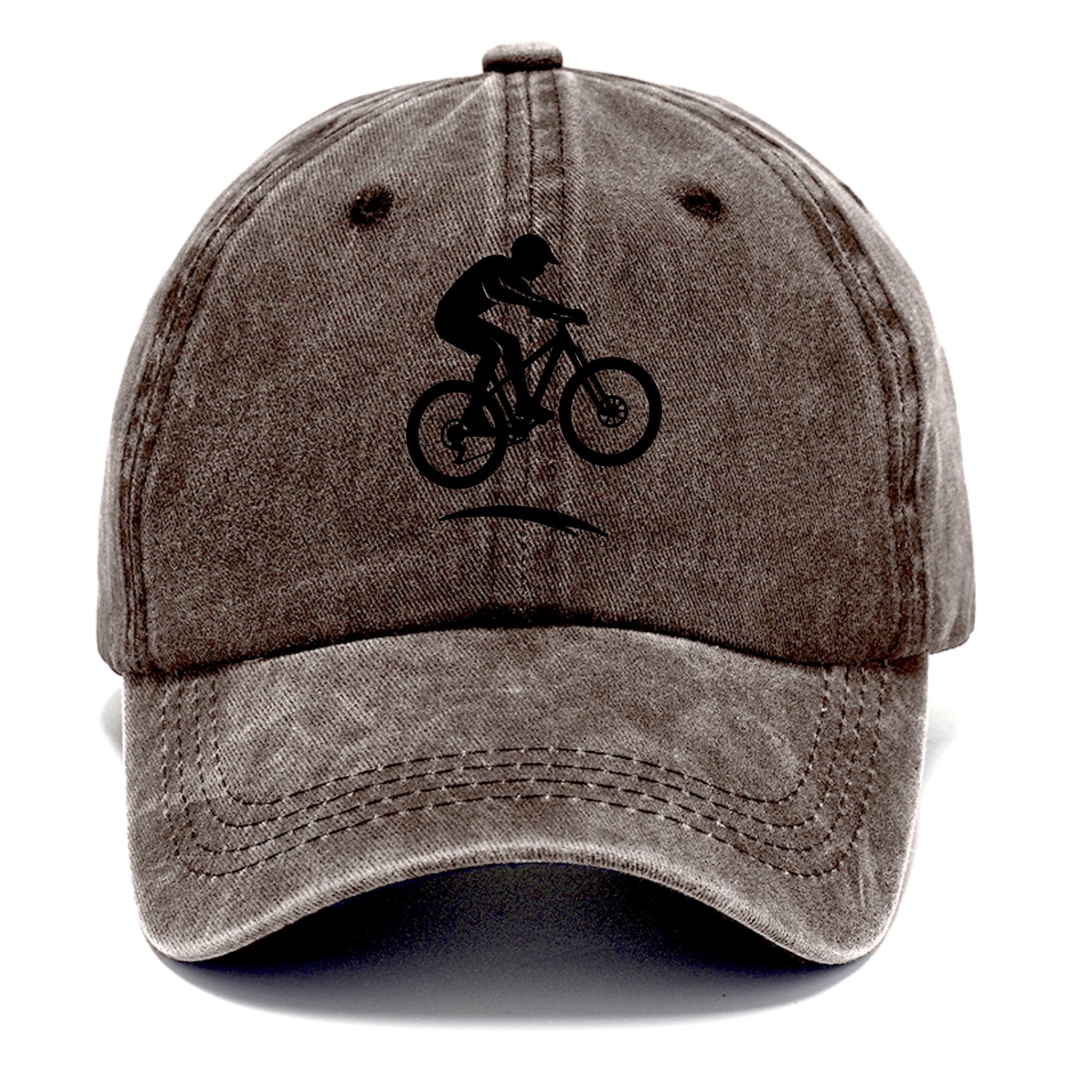 Mountain biker catching air - Classic Cap - Brown