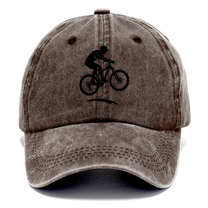Mountain biker catching air - Classic Cap - Brown