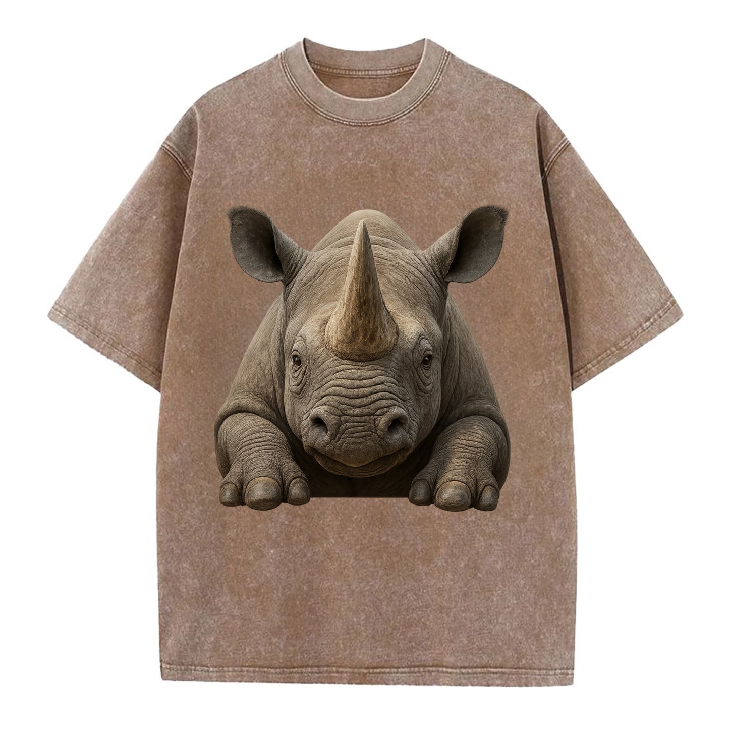 Rhinoceros  - Vintage T-shirt - Brown