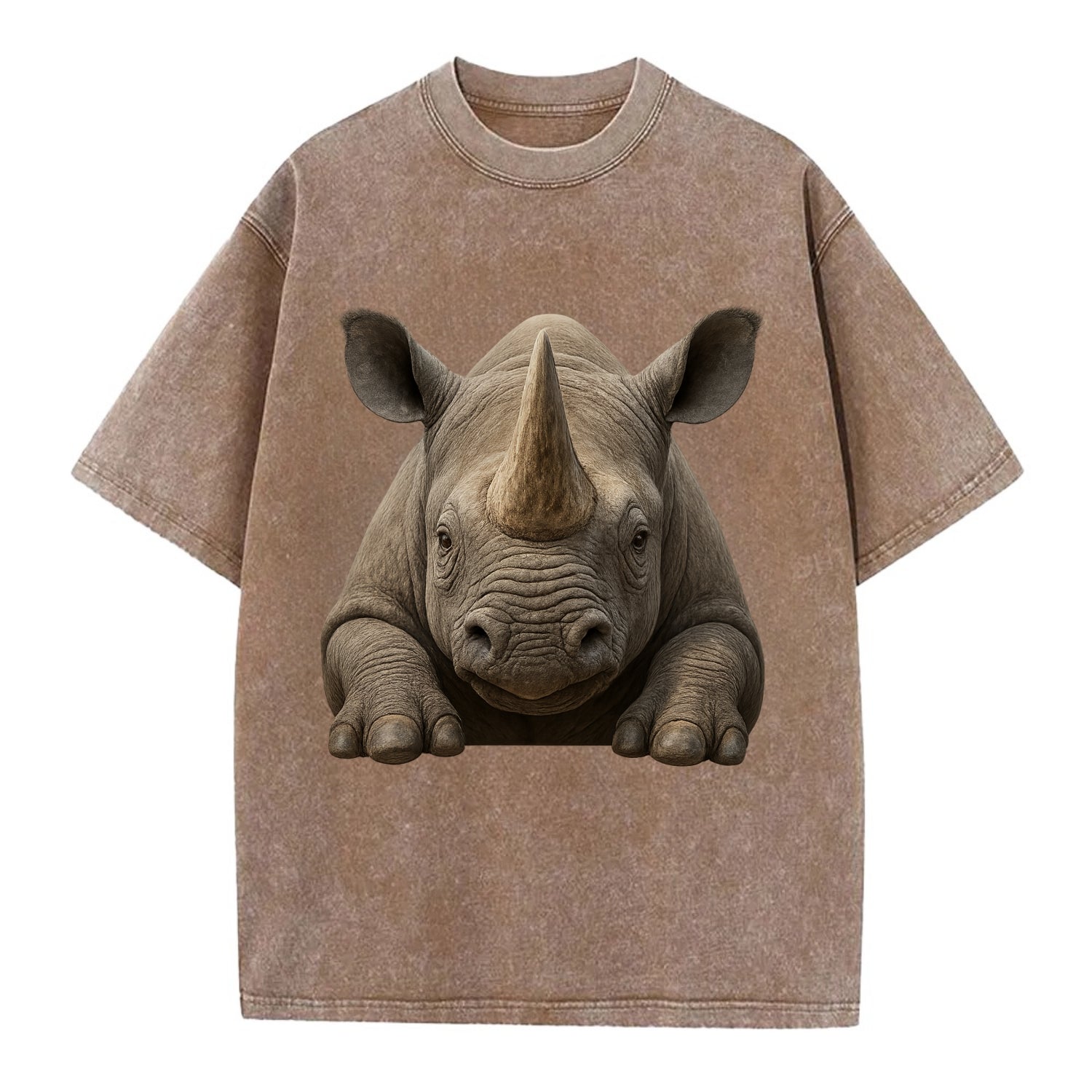 Rhinoceros  - Vintage T-shirt - Brown