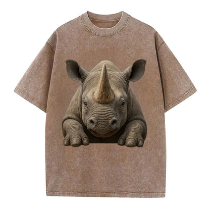 Rhinoceros  - Vintage T-shirt - Brown