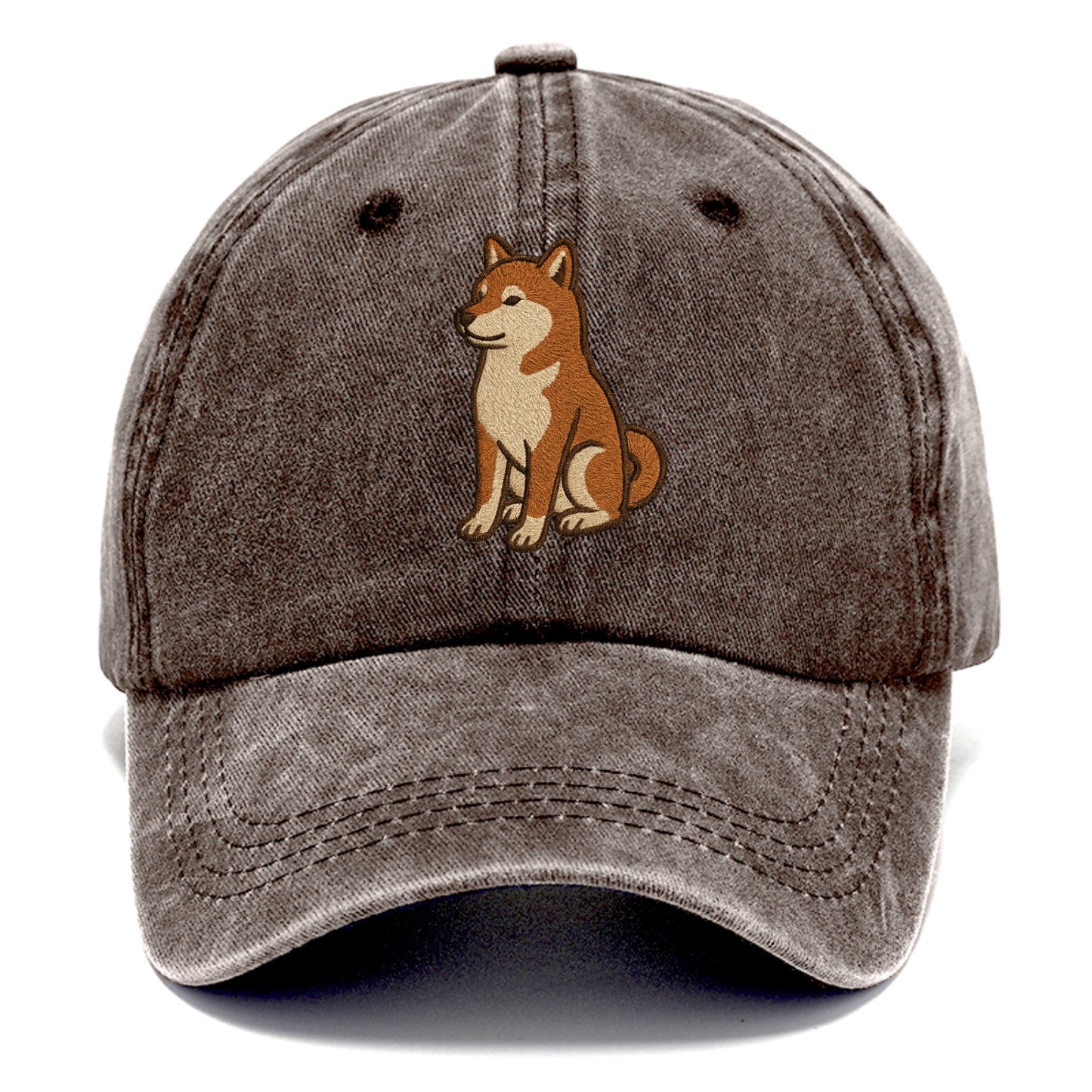 Shiba Inu - Red sesame embroidered sitti Classic Cap - Brown