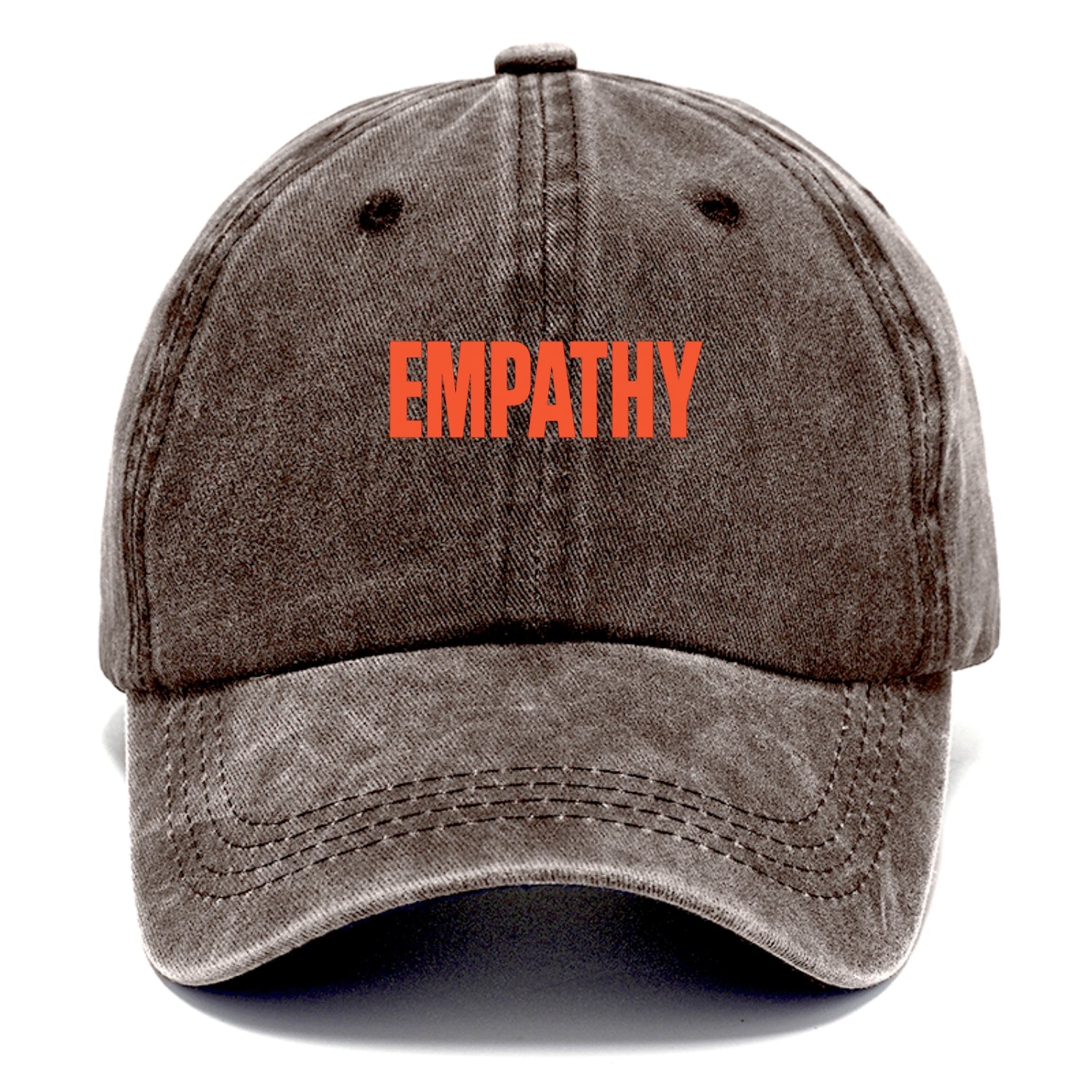 Bold typography design - "EMPATHY" - understanding others, emotional connection - Classic Cap - Brown