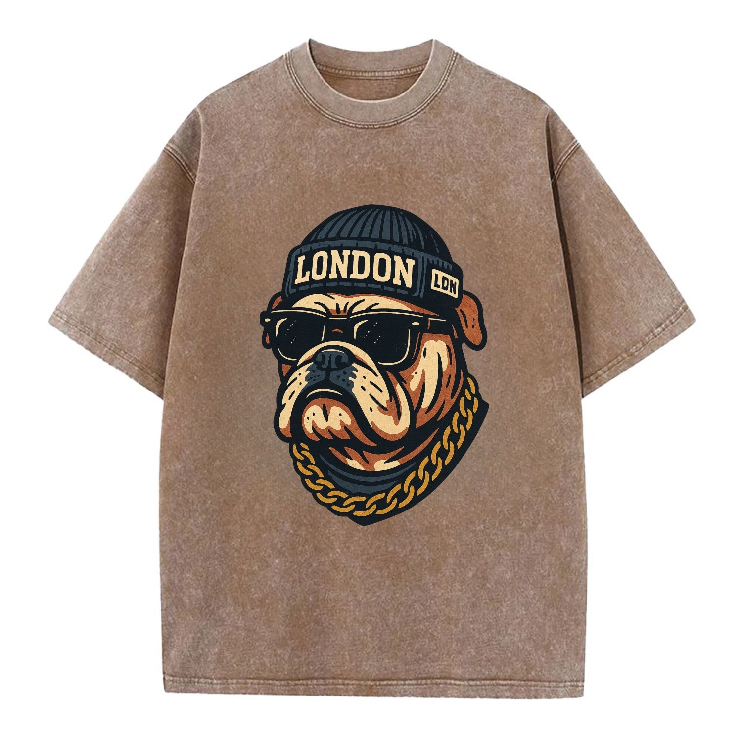 London Bulldog - Vintage T-shirt - Brown