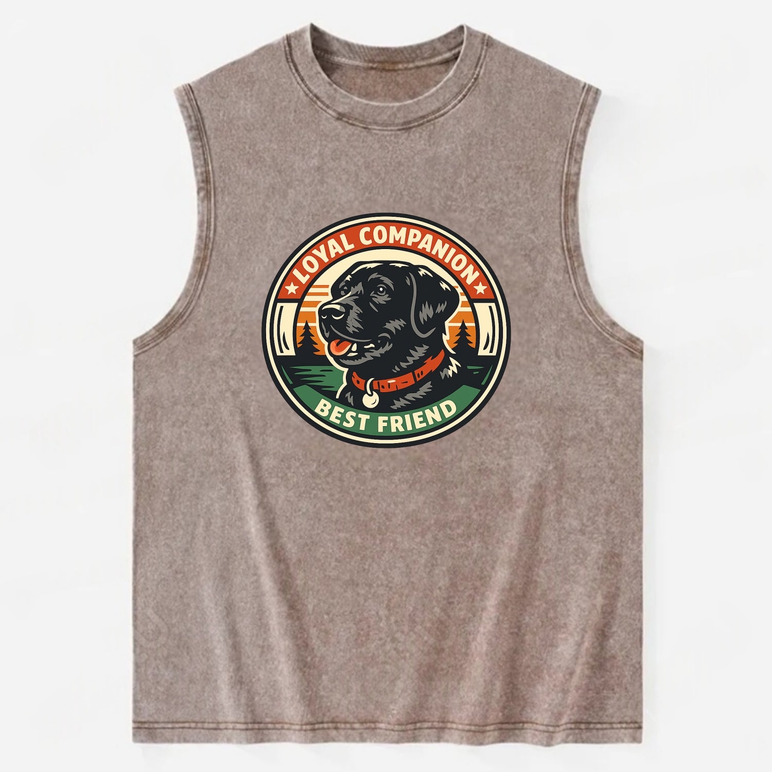 Noble Companion Emblem - Vintage Washed Tank - Brown