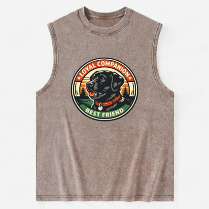 Noble Companion Emblem - Vintage Washed Tank - Brown