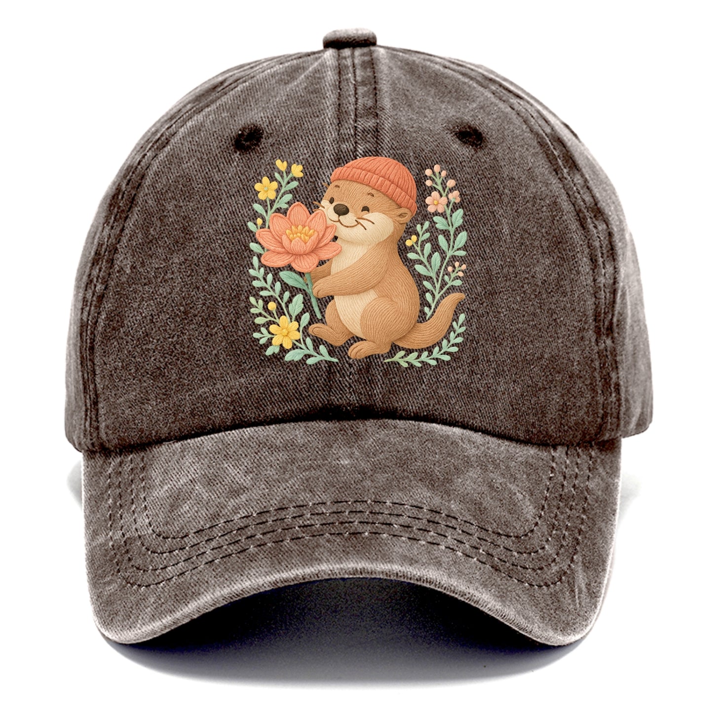 Peach Otter - Classic Cap - Brown