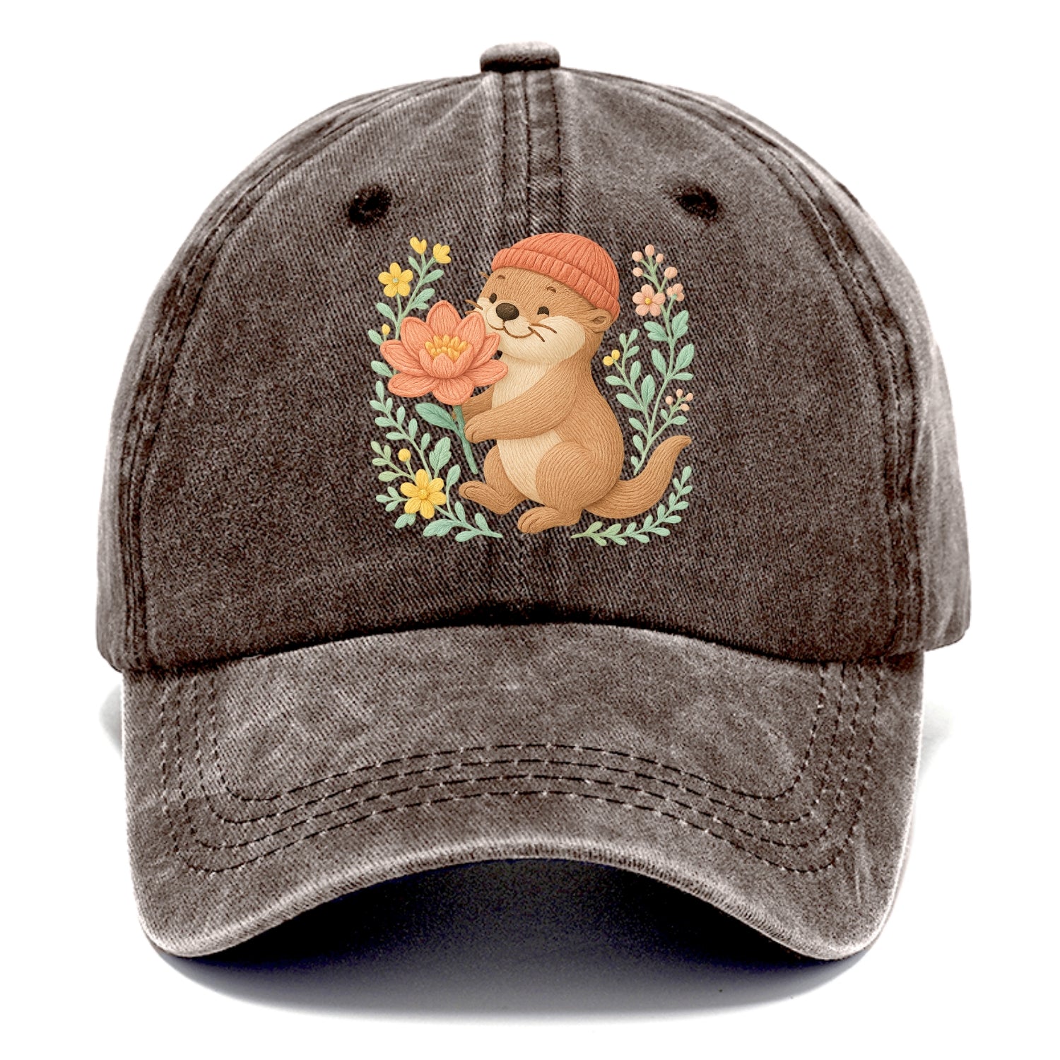 Peach Otter - Classic Cap - Brown