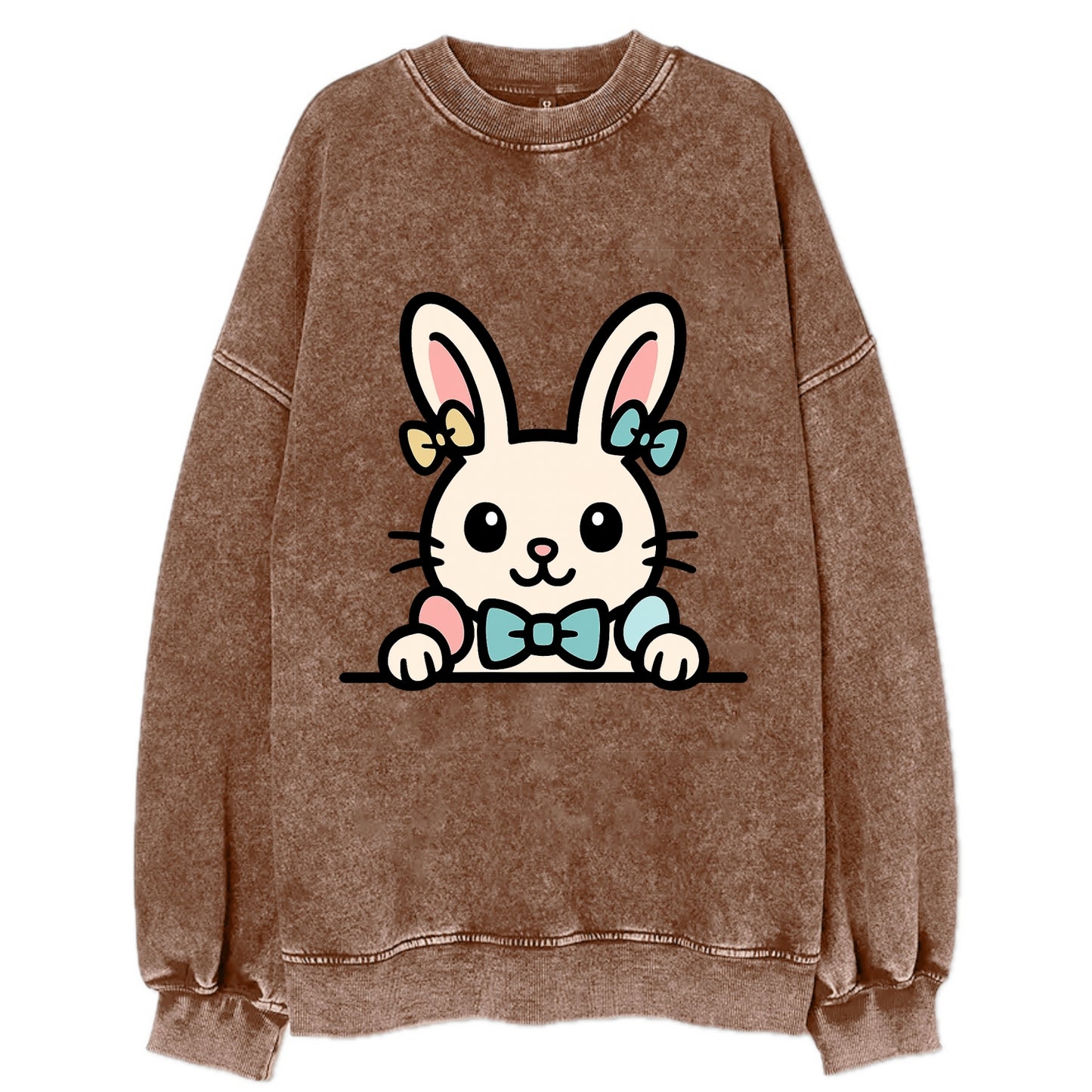 Easter Bunny  - Vintage Sweatshirt - Brown